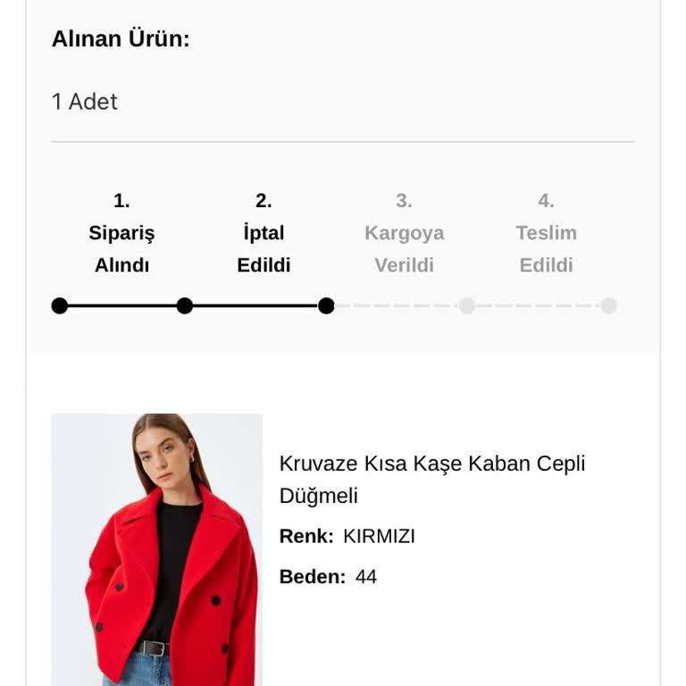 Koton'dan Sipariş İptali Şoku