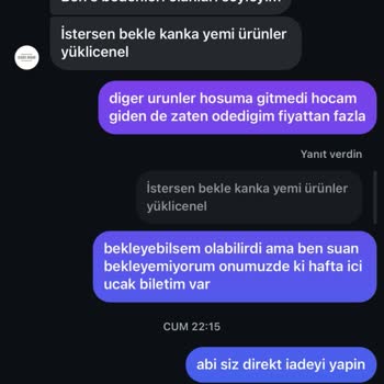 Sipariş İadesinde Sorun Yaşadım