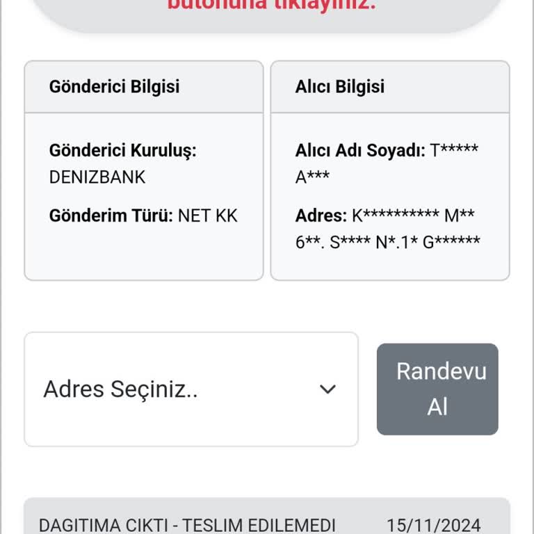 Kuryenet İle İletişim Sorunu Ve Kart Teslimatında Gecikme