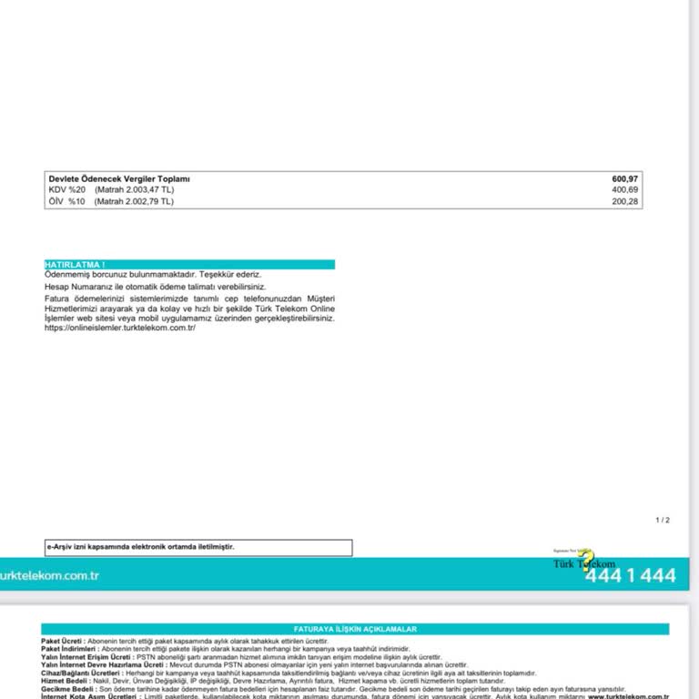 Türk Telekom'un Yanıltıcı Fatura Uygulaması Ve Müşteri Hizmetleri Sorunu