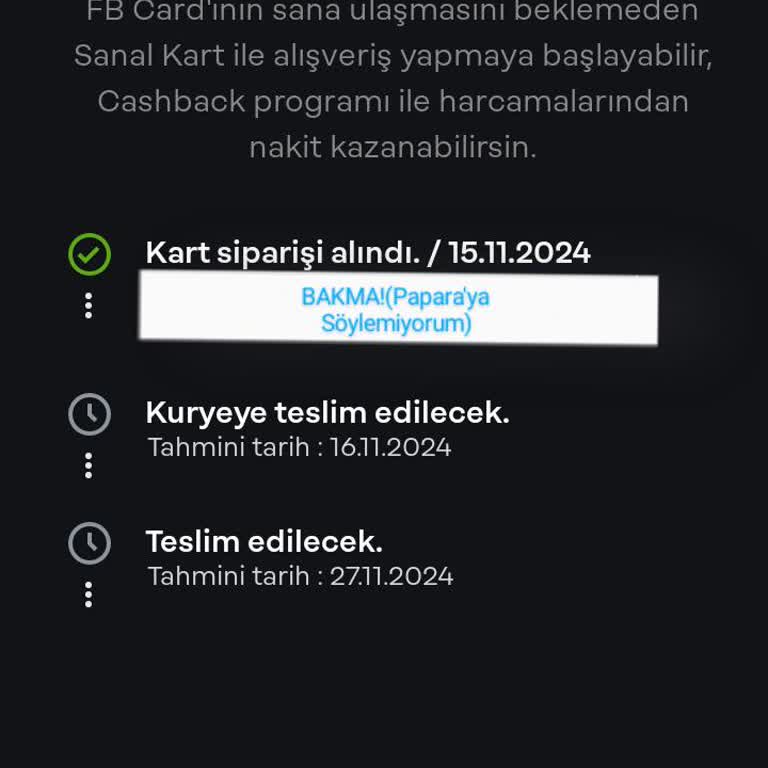 Papara Kart Teslimatındaki Sürekli Gecikmeler