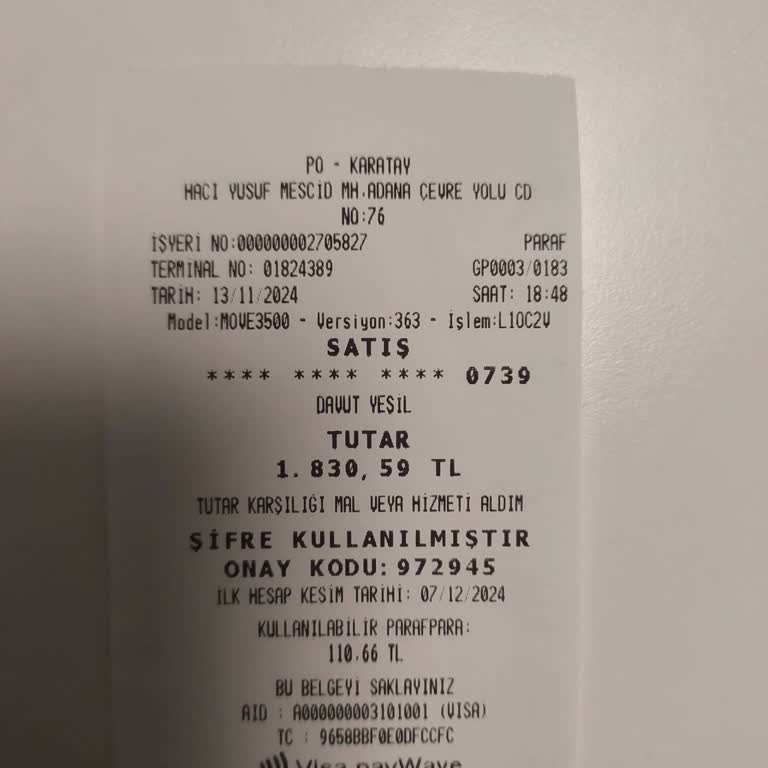 Yakıt Alımı Sonrası Fiş Sorunu