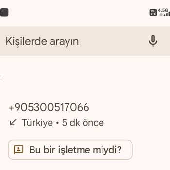 Bilinmeyen Numaradan Gelen Şüpheli Arama