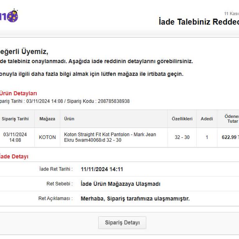 Koton Ve N11 Arasında Kaybolan İade Süreci