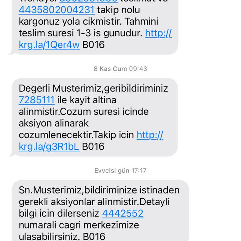 Kayıp Kargo Ve İlgisiz Hizmet