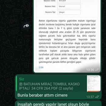 Sigorta İptali Sonrası Beklenen Ödeme Yapılmadı