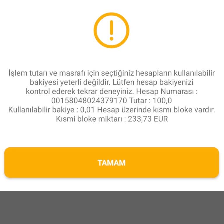 Bloke Edilen Euro Hesabı Ve Bilgilendirme Eksikliği