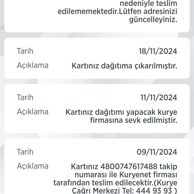 Yanlış Adrese Gönderilen Kart Ve Kuryenin İlgisizliği