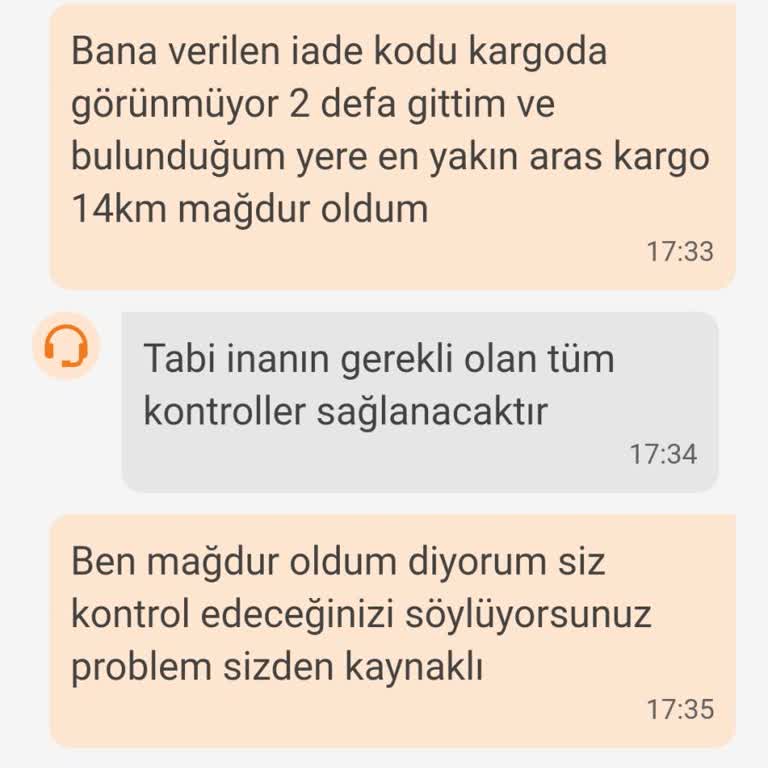 İade Kodu Sorunu Ve Yetersiz Destek