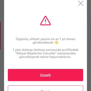 Tiktak Kirala Uygulamasında Güncelleme Sorunu