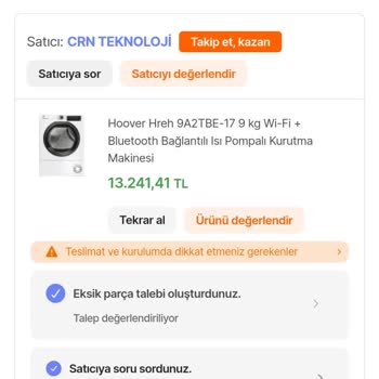Kurutma Makinesi Aparat Sorunu Ve İlgisizlik
