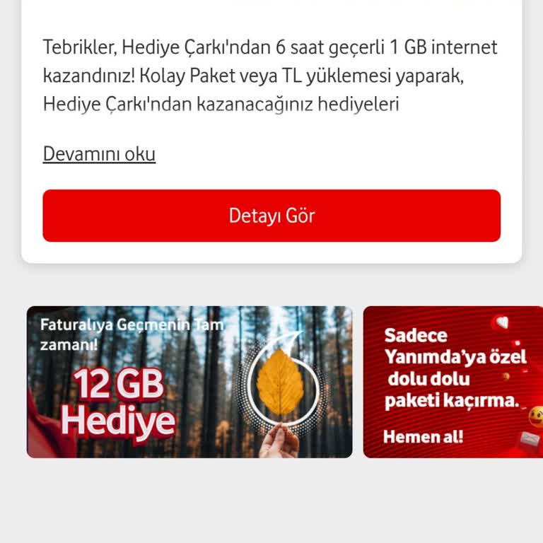 Vodafone Çark Çevirme Sorunları