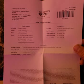 Teknosa Mağazasında Müşteri Hizmetleri Sorunu