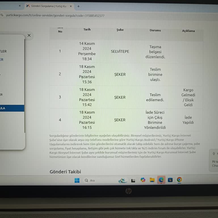 Yurtiçi Kargo'nun Teslim Edilmeyen Ürünü Ve İletişim Sorunları