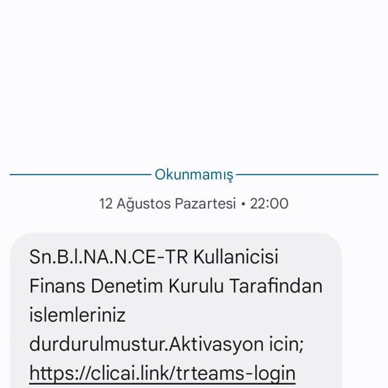 Yanlış Finans Mesajı Mağduriyeti