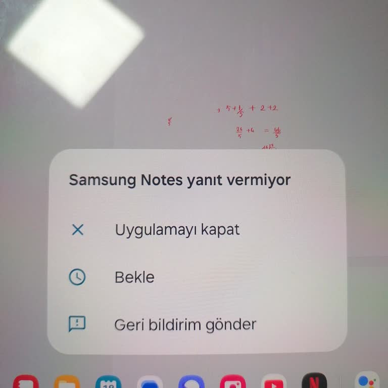 Samsung Galaxy TAB S9 FE: Samsung Notes Uygulamasında Donma Sorunu
