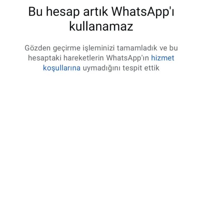WhatsApp Hesap Kapatma Sorunu