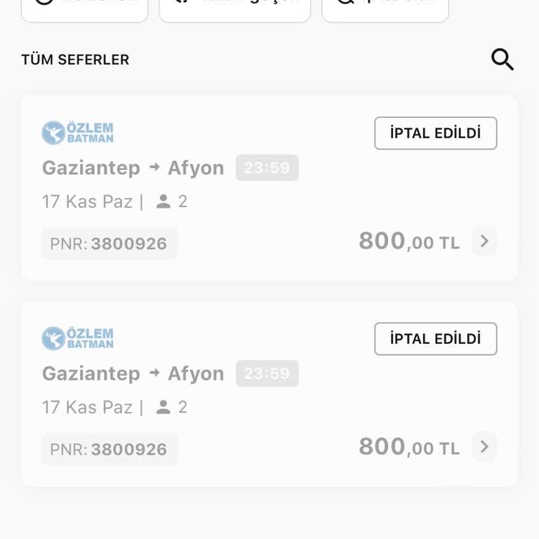 İptal Edilen Sefer Ve Yetersiz Müşteri Hizmetleri