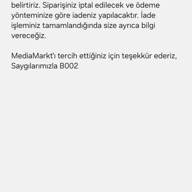 Stok Hatası Ve Para İadesi Sorunu