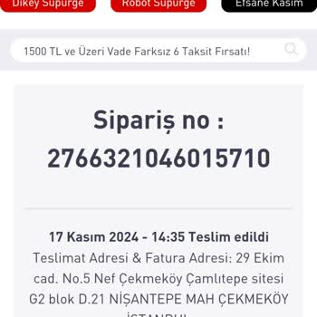 Sipariş Tarihi Ve Teslimat Çelişkisi