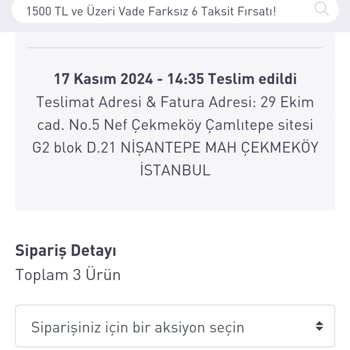 Sipariş Tarihi Ve Teslimat Çelişkisi
