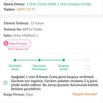 Teslimat Süresi Ve İletişim Sorunları