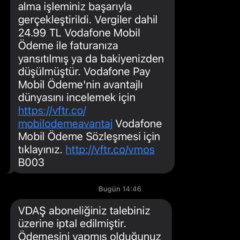 Vodafone'dan Habersiz Abonelik Ve Sürekli Fatura Sorunu