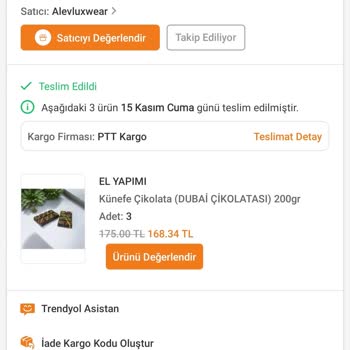 Trendyol'dan Aldığım Çikolata Hayal Kırıklığı