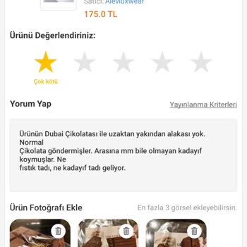Trendyol'dan Aldığım Çikolata Hayal Kırıklığı