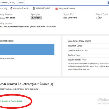 Teslim Edilmeyen Ürün Ve İlgisiz Müşteri Hizmetleri
