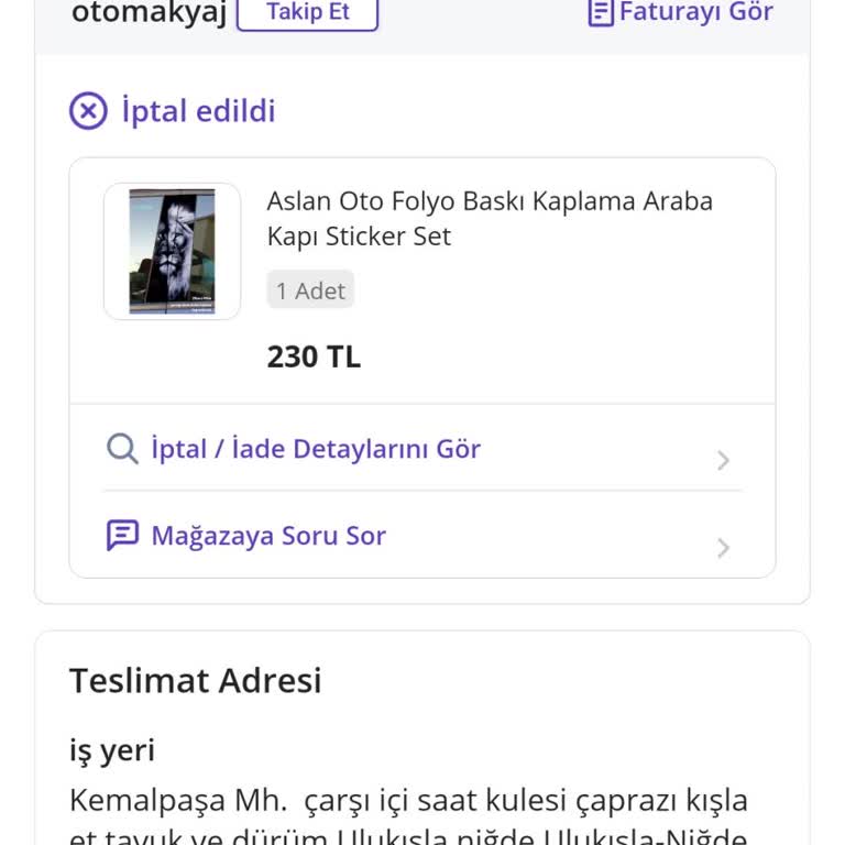 Sipariş İptalinde Geciken İade Süreci