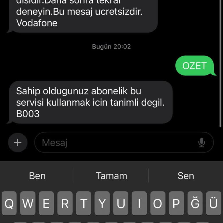 Vodafone Yanımda Giriş Sorunu Ve Yetersiz Müşteri Hizmetleri