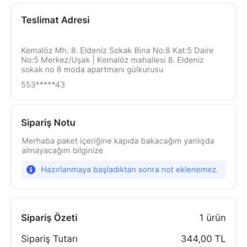 Sipariş Notlarına Dikkat Edilmeyen Yanlış Teslimatlar