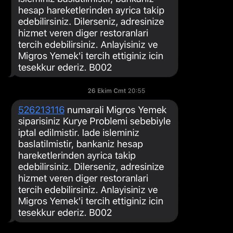 Sipariş İptali Ve Kurye Yoğunluğu Nedeniyle Hayal Kırıklığı