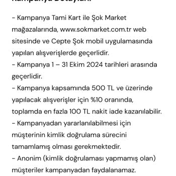 Kampanya İadesi Sorunu: Şok Market Alışverişi