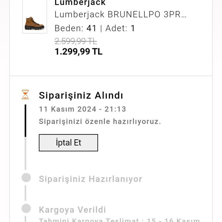 Eksik Gönderilen Ayakkabı