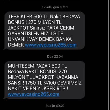 Vaycasino'dan Sürekli Gelen Mesajlar