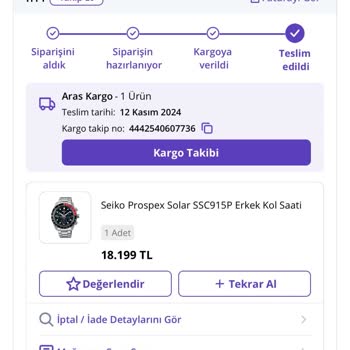 Kullanılmış Saat İadesi Kabul Edilmedi
