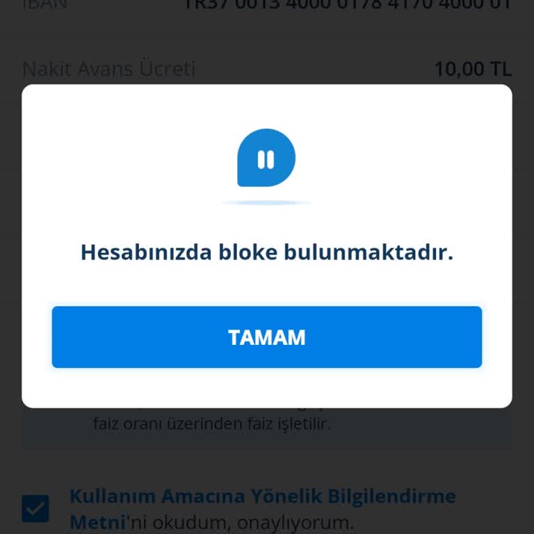 Kredi Kartı Blokesi Sorunu
