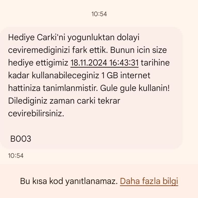 Yanıltıcı İnternet Hediye Paketi Deneyimi