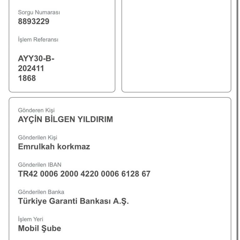 Yanlış İsimle Para Transferi Sorunu