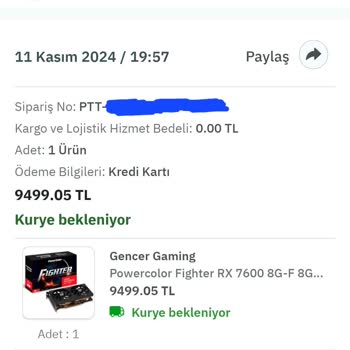 Kargoya Verilmeyen Ürün Ve İletişim Sorunu