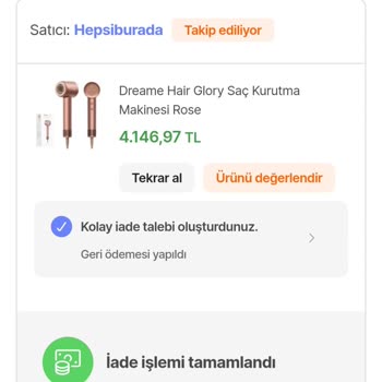 Hepsiburada Siparişimde İade Sorunu Ve Mağduriyet