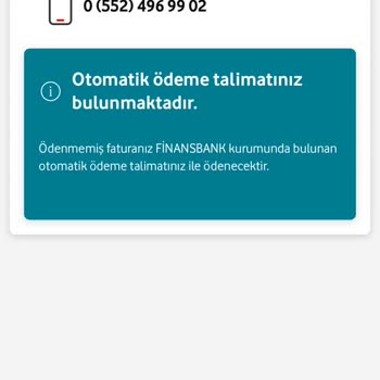 Vodafone Ve QNB Finansbank Arasında Kayıtlı Ödeme Talimatı Sorunu
