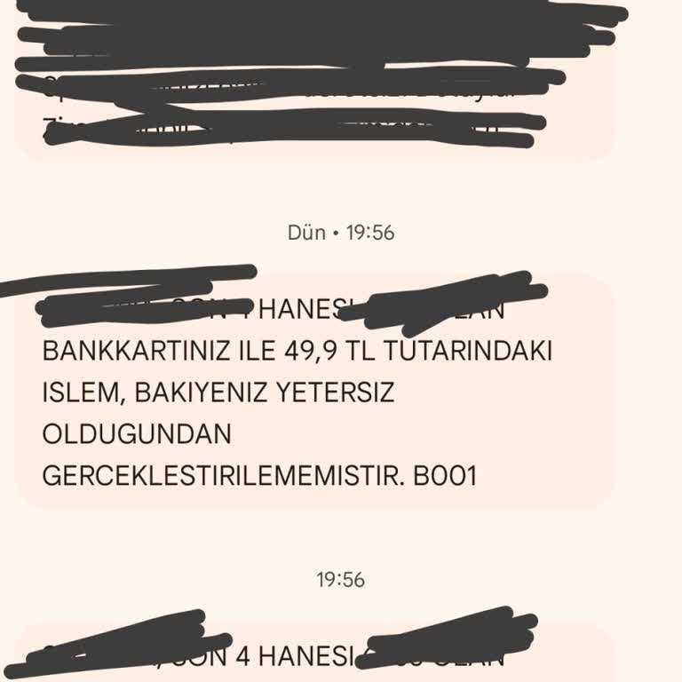 Kartımdan İzinsiz Para Çekme Girişimleri