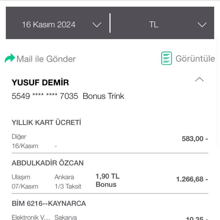 Garanti Bankası Kredi Kartı Aidat Ücreti İadesi Talebi