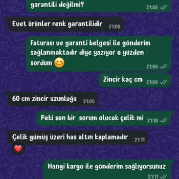 Altın Kaplama Takı Dünyası'ndan Eksik Ürün Ve Kötü Hizmet