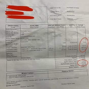 Yamaha Servisinde Yetersiz Hizmet Ve Fahiş Fiyatlandırma Sorunu