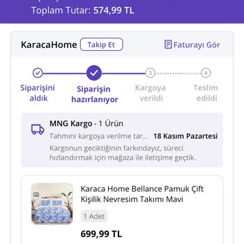 Karaca'dan Habersiz Sipariş İptali Ve Zaman Kaybı