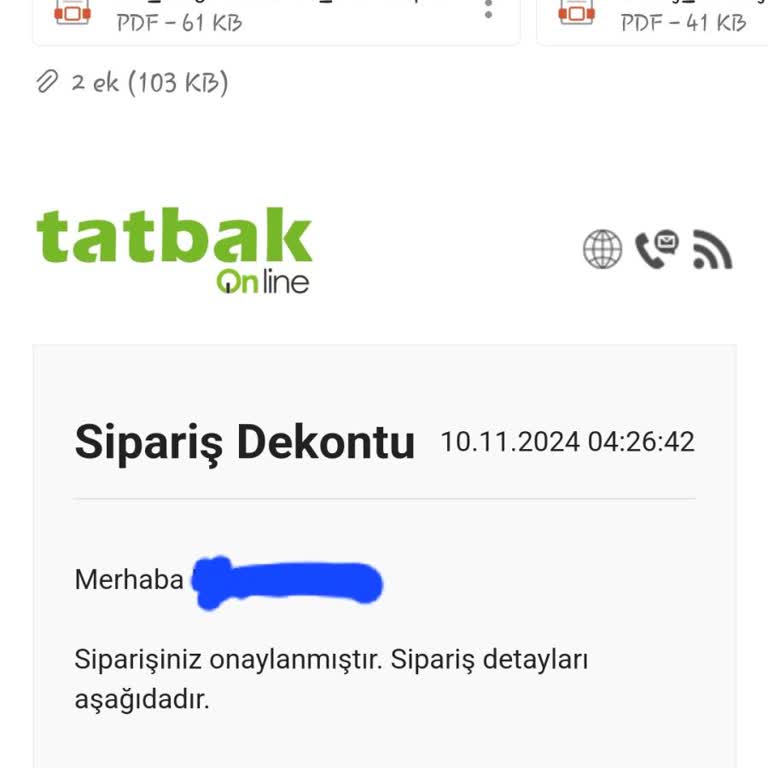 Tatbak Online Siparişimde İletişim Sorunu Ve İade Talebi